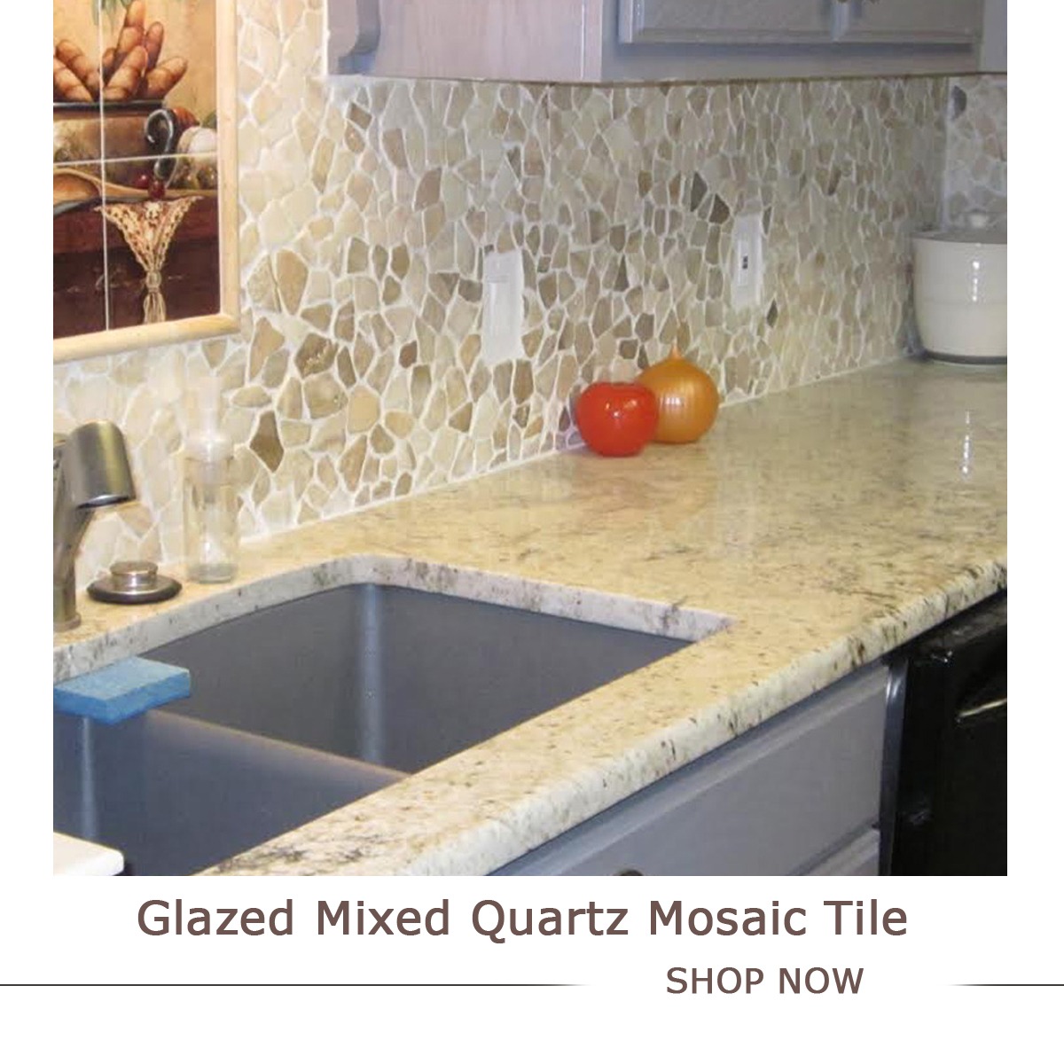 Glazed Mixed Quartz Mosaic Tile